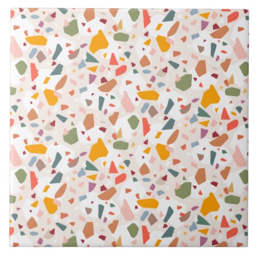 Modern Pastel  Colorful Terrazzo Pattern  Bath Tow Ceramic Tile