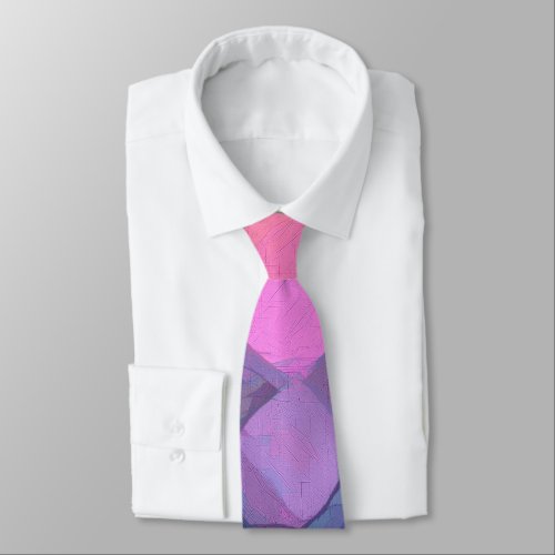 Modern Pastel Colors Abstract Circle Watercolor Neck Tie