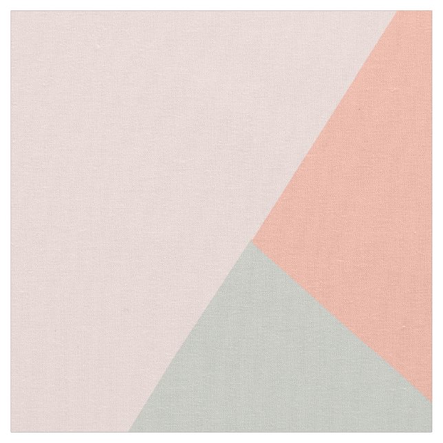 Modern pastel colors color block geometric pattern fabric (Close Up)