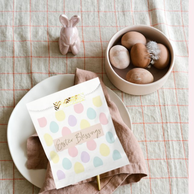 Modern Pastel Egg Pattern | Happy Easter Favor Bag (Creator Uploaded)