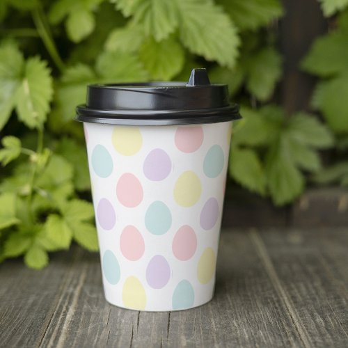 Modern Pastel Egg Pattern  Happy Easter Paper Cups