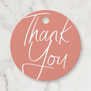 Modern pastel elegant typography thank you favor tags