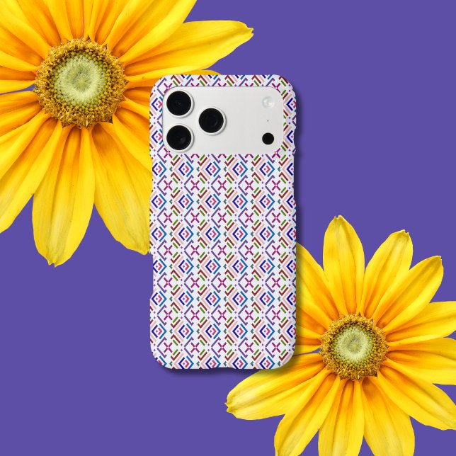 Modern Pastel Ethnic Geometric Diamond Pattern Iphone Case (Creator Uploaded)