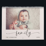 Modern Pastel Family Photo Calendar<br><div class="desc">Introducing our family photo calendar, the perfect addition to your household! Each month can be personalized with a horizontal photo of your choosing, allowing you to showcase your family's favorite memories throughout the year. The muted pastel background colors are thoughtfully selected to match the mood of each season, adding a...</div>