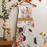 Modern Pastel Flowers & Kraft Personalized Gift Apron<br><div class="desc">This personalized gift is a beautiful and unique option for anyone who loves flowers and a touch of rustic charm. The gift features a set of modern pastel flowers set against a kraft paper background, creating a lovely contrast that is sure to catch the eye.The flowers are arranged in a...</div>