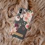 Modern Pastel Flowers & Kraft Personalized Gift iPhone XS Case