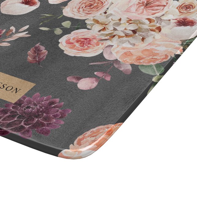 Discover Modern Pastel Flowers & Kraft Personalized Gift Cutting Board