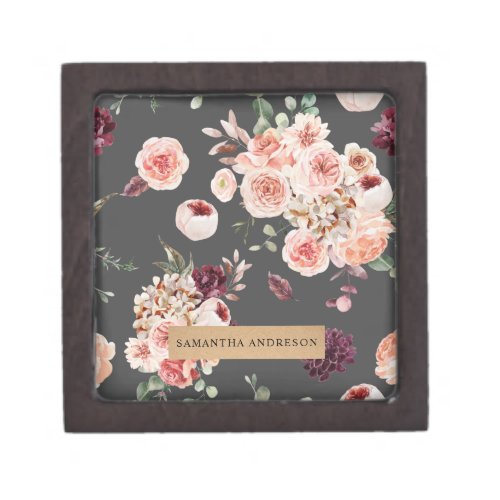 Modern Pastel Flowers  Kraft Personalized Gift Gift Box