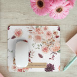 Modern Pastel Flowers & Kraft Personalized Gift Mouse Pad<br><div class="desc">This personalized gift is a beautiful and unique option for anyone who loves flowers and a touch of rustic charm. The gift features a set of modern pastel flowers set against a kraft paper background, creating a lovely contrast that is sure to catch the eye.The flowers are arranged in a...</div>