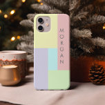 Modern Pastel Geometric Monogram iPhone X Case<br><div class="desc">Our modern pastel collection features beautiful pastel color palette with modern layout and design in geometrical manner. This collection transfers from office supplies,  stationery to wedding. Check our store for whole collection and if you wish it to be personalized with custom color contact us through the store.</div>