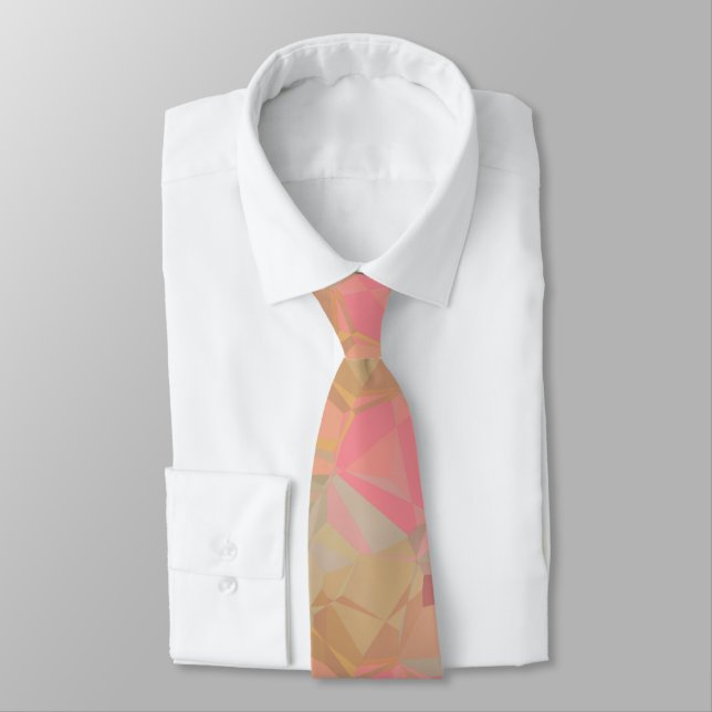 Modern Pastel Geometric Neck Tie (Tied)