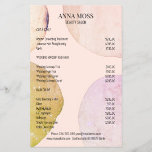 Modern Pastel Glitter Flyer