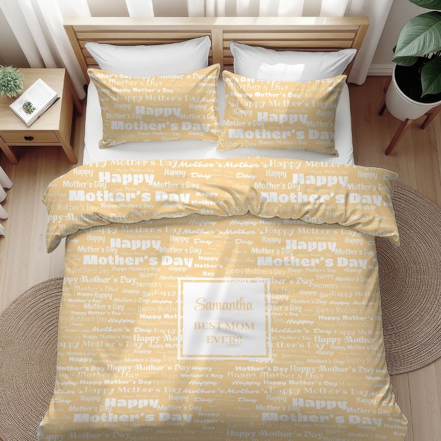 Modern Pastel Happy Mother’s Day Duvet Cover (Modern Pastel Happy Mother’s Day Duvet Cover)