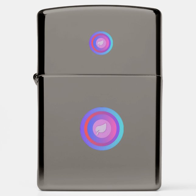 Modern Pastel Leaf - Vibrant Tech Lighter (Front)