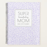 Modern Pastel Leopard Print Pattern Purple Planner<br><div class="desc">This stylish planner contains text reading,  "Super Homeschooling Mom." The background contains a fun leopard print pattern in light pastel purple. A text template is included for personalization,  making this a perfect gift! Great for someone who needs to stay organized!</div>