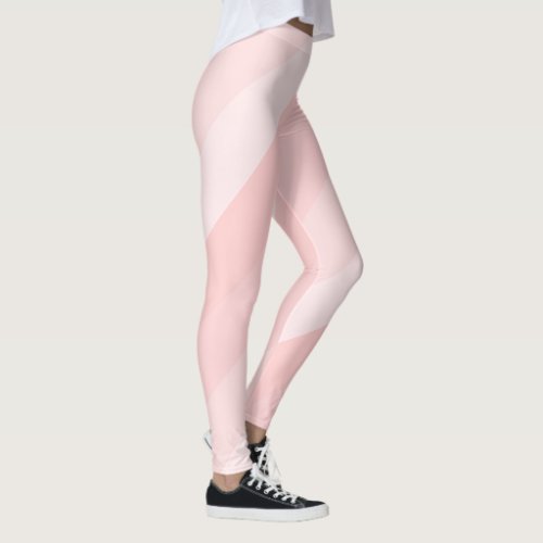 Modern Pastel Light Peach Elegant Stripes Cute Leggings