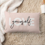 Modern Pastel Love Yourself Motivation Quote Gift Lumbar Pillow<br><div class="desc">Modern Pastel Love Yourself Motivation Quote Gift</div>