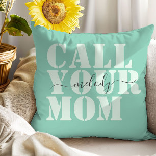 Modern pastel mint dormroom decor throw pillow
