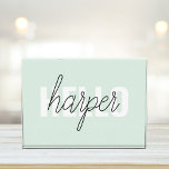 Modern Pastel Mint Hello And You Name Photo Block<br><div class="desc">Modern Pastel Mint Hello And You Name</div>