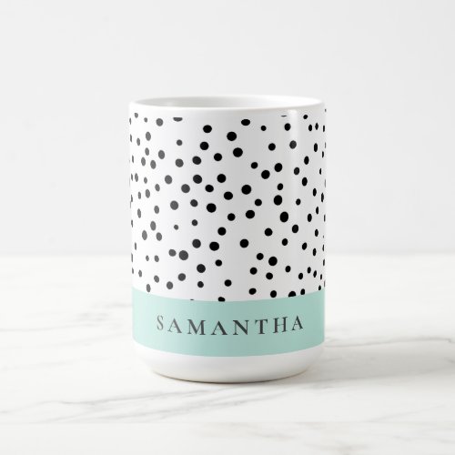 Modern Pastel Mint Simple With Personalized Name Coffee Mug