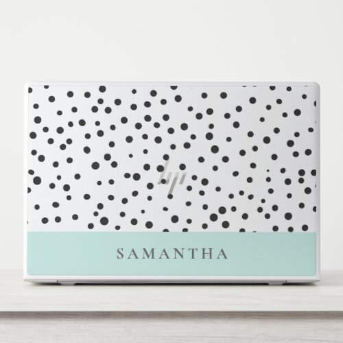 Modern Pastel Mint Simple With Personalized Name HP Laptop Skin