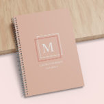 Modern Pastel Monogram Peach Personalized Planner<br><div class="desc">Personalized planner featuring a beautiful pastel color palette with a personalized monogram and design in a geometrical manner. This design comes on different background color options which you can find in a ''Pastel Modern Monogram Business'' collection in our store.</div>