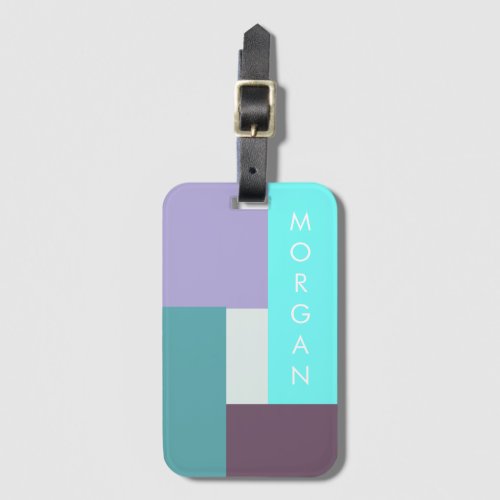 Modern Pastel  Personalized Luggage Tag