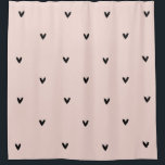 Modern Pastel Pink And Black Hearts Pattern Shower Curtain<br><div class="desc">Surprise your loved ones with a thoughtful and stylish gift from our Modern Pastel Pink and Black Hearts Pattern Collection. Ideal for birthdays,  anniversaries,  or just to show someone you care,  these items make for unforgettable presents.</div>