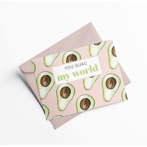 Modern Pastel Pink And Green Avocado Fun Quote 