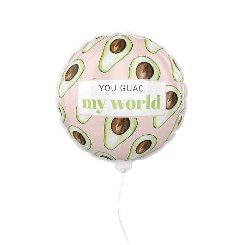 Modern Pastel Pink And Green Avocado Fun Quote  Balloon