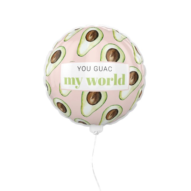Modern Pastel Pink And Green Avocado Fun Quote  Balloon (Creator Uploaded)