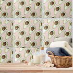 Modern Pastel Pink And Green Avocado Pattern Ceramic Tile<br><div class="desc">Modern Pastel Pink And Green Avocado Pattern</div>