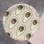 Modern Pastel Pink And Green Avocado Pattern