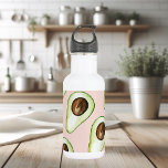 Modern Pastel Pink And Green Avocado Pattern Stainless Steel Water Bottle<br><div class="desc">Modern Pastel Pink And Green Avocado Pattern</div>
