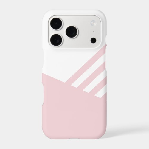 Modern Pastel Pink and White Diagonal  Phone Case