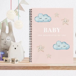Modern Pastel Pink Baby Gift For Mom To Be Notebook