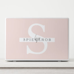 Modern Pastel Pink Beauty Personalized Name HP Laptop Skin