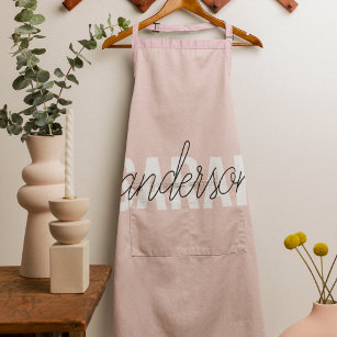 Modern Pastel Pink Beauty Personalized You Name Apron