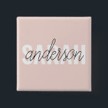 Modern Pastel Pink Beauty Personalized You Name Button<br><div class="desc">Modern Pastel Pink Beauty Personalized You Name</div>