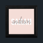Modern Pastel Pink Beauty Personalized You Name Gift Box<br><div class="desc">Modern Pastel Pink Beauty Personalized You Name</div>