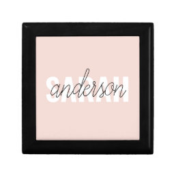 Modern Pastel Pink Beauty Personalized You Name Gift Box