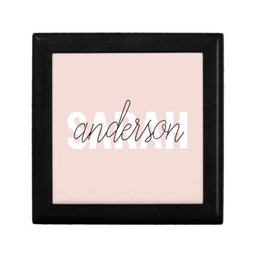 Modern Pastel Pink Beauty Personalized You Name Gift Box