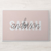 Modern Pastel Pink Beauty Personalized You Name HP Laptop Skin (Front)