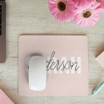 Modern Pastel Pink Beauty Personalized You Name Mouse Pad<br><div class="desc">Modern Pastel Pink Beauty Personalized You Name</div>