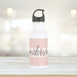 Modern Pastel Pink Beauty Personalized You Name Stainless Steel Water Bottle<br><div class="desc">Modern Pastel Pink Beauty Personalized You Name</div>