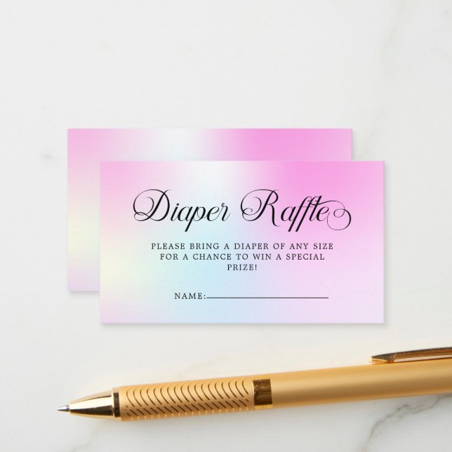Modern Pastel  Pink Cloud Nine Baby Shower Enclosure Card (Front/Back In Situ)