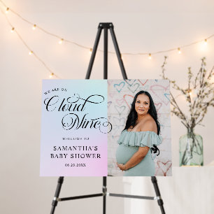 Modern Pastel  Pink Cloud Nine Baby Shower Foam Board