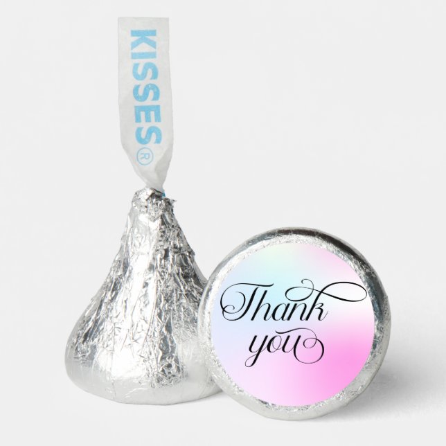 Modern Pastel  Pink Cloud Nine Baby Shower Hershey®'s Kisses® (Front)