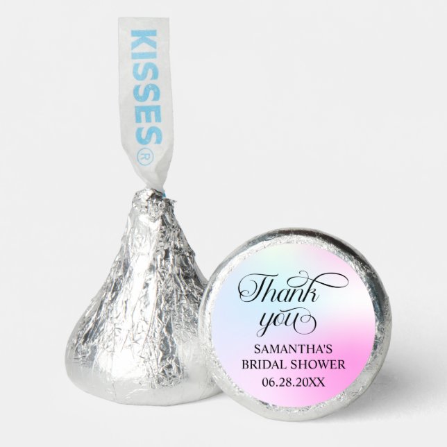 Modern Pastel  Pink Cloud Nine Baby Shower Hershey®'s Kisses® (Front)