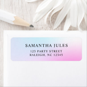 Modern Pastel Pink Cloud Nine Retun Address Label